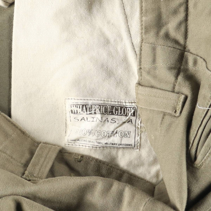 Civilian WHAT PROCE GLORY Cargo Pants, Men's, Size W35 cotton Khaki type Vintage Second Hand