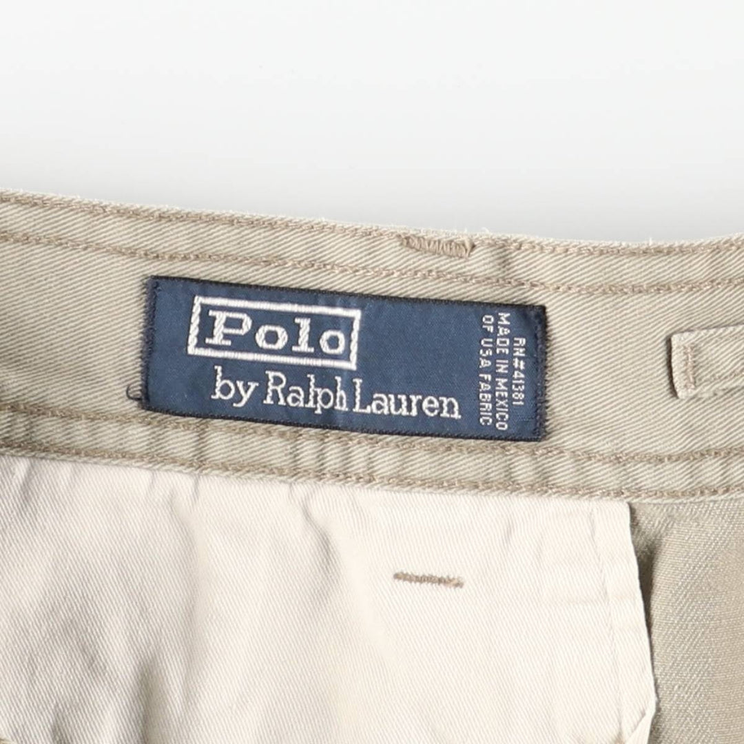 Ralph Lauren POLO by Ralph Lauren chino cargo pants, men's size W38 cotton Khaki type beige Vintage Second Hand