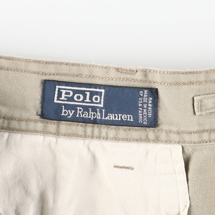 Ralph Lauren POLO by Ralph Lauren chino cargo pants, men's size W38 cotton Khaki type beige Vintage Second Hand