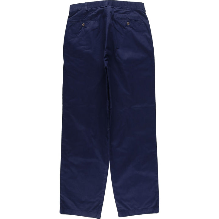 Ralph Lauren POLO by Ralph Lauren HAMMOND PANT, two-pleat chino pants, men's, W33 equivalent polyester navy blue type Vintage Second Hand
