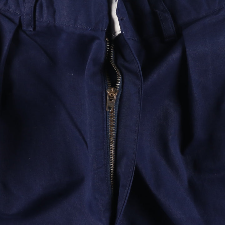 Ralph Lauren POLO by Ralph Lauren HAMMOND PANT, two-pleat chino pants, men's, W33 equivalent polyester navy blue type Vintage Second Hand