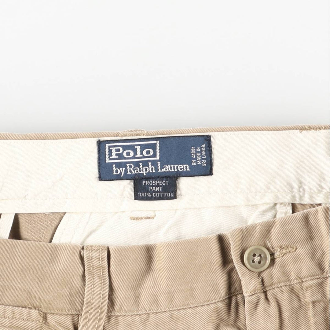 Ralph Lauren POLO by Ralph Lauren PROSPECT PANT Chino pants for men, equivalent to w35 cotton Beige type Vintage Second Hand