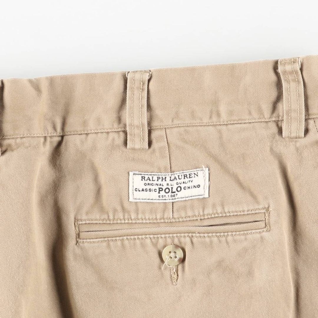 Ralph Lauren POLO by Ralph Lauren PROSPECT PANT Chino pants for men, equivalent to w35 cotton Beige type Vintage Second Hand