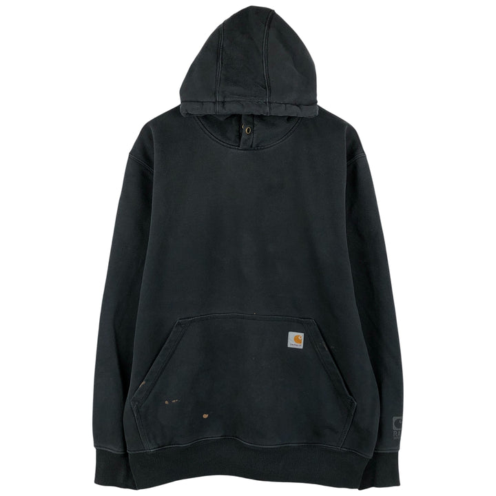 Carhartt ORIGINAL FIT sweatshirt pullover hoodie, men's size L cotton black type Vintage Second Hand