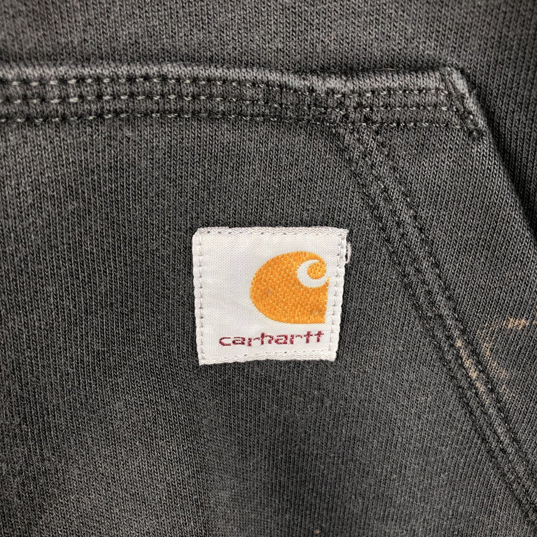 Carhartt ORIGINAL FIT sweatshirt pullover hoodie, men's size L cotton black type Vintage Second Hand