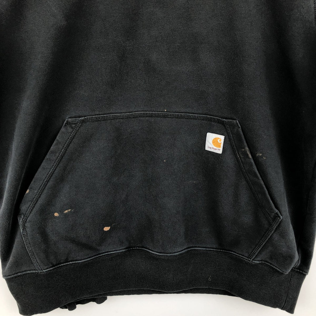 Carhartt ORIGINAL FIT sweatshirt pullover hoodie, men's size L cotton black type Vintage Second Hand