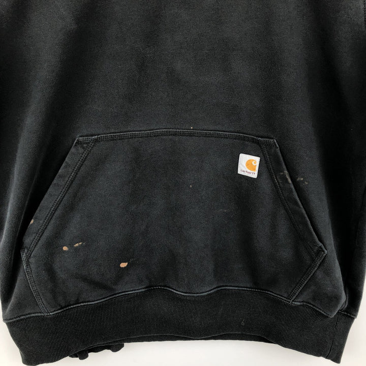 Carhartt ORIGINAL FIT sweatshirt pullover hoodie, men's size L cotton black type Vintage Second Hand