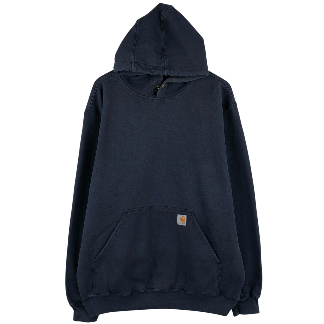 Carhartt ORIGINAL FIT sweatshirt pullover hoodie, men's XL size cotton navy blue type Vintage Second Hand