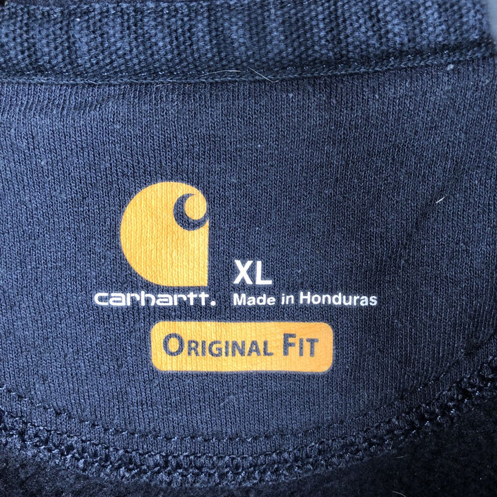 Carhartt ORIGINAL FIT sweatshirt pullover hoodie, men's XL size cotton navy blue type Vintage Second Hand