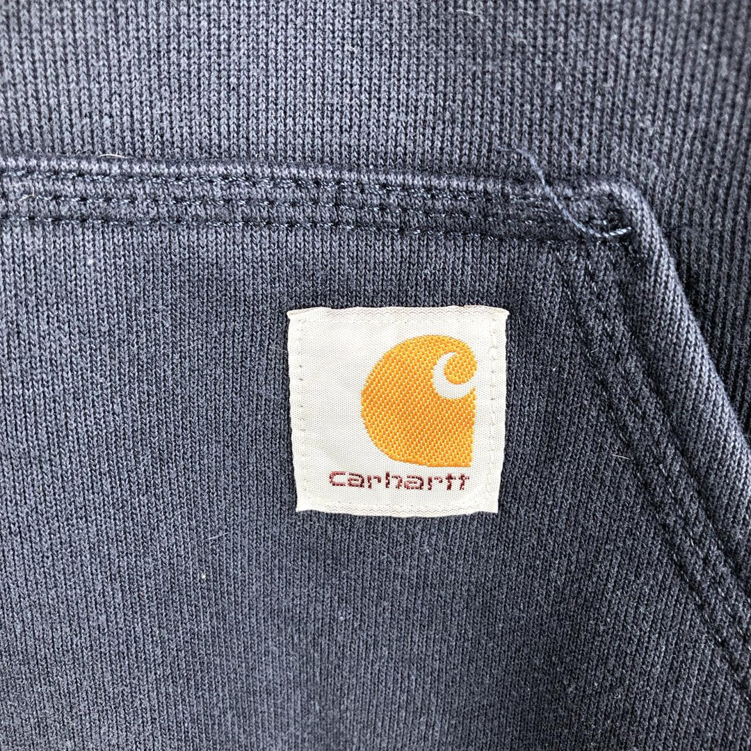 Carhartt ORIGINAL FIT sweatshirt pullover hoodie, men's XL size cotton navy blue type Vintage Second Hand