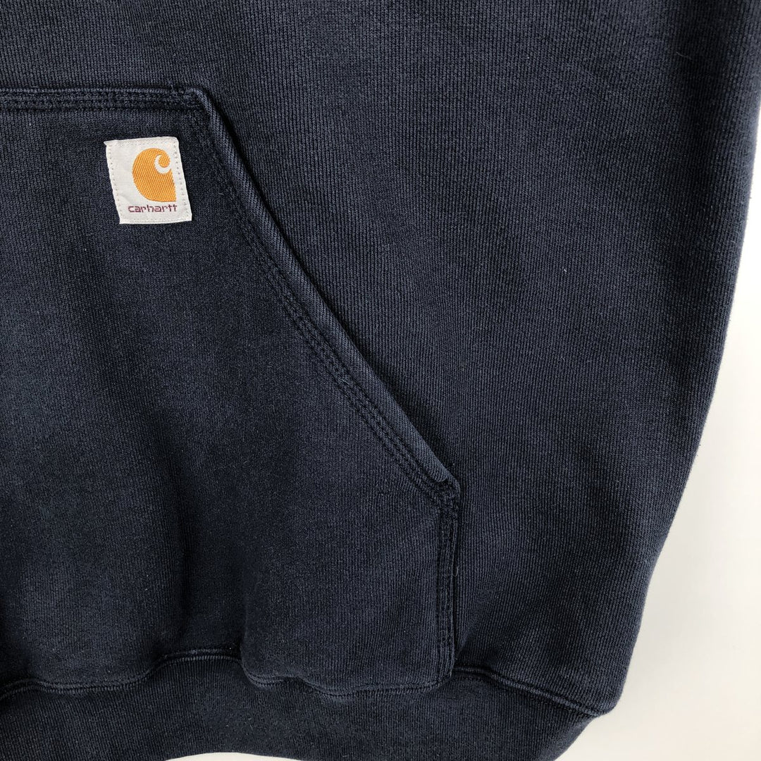Carhartt ORIGINAL FIT sweatshirt pullover hoodie, men's XL size cotton navy blue type Vintage Second Hand