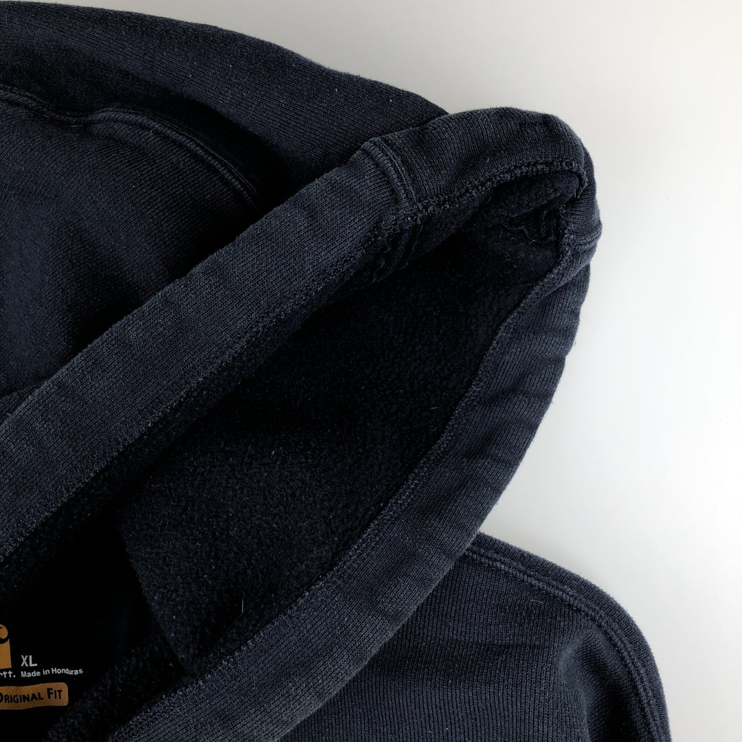 Carhartt ORIGINAL FIT sweatshirt pullover hoodie, men's XL size cotton navy blue type Vintage Second Hand