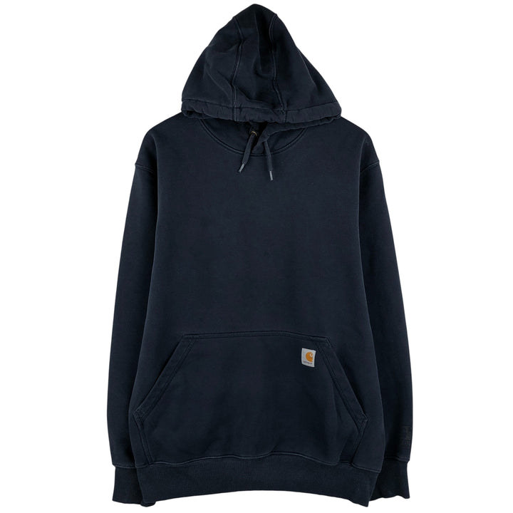 Carhartt ORIGINAL FIT sweatshirt pullover hoodie, men's size L cotton navy blue type Vintage Second Hand