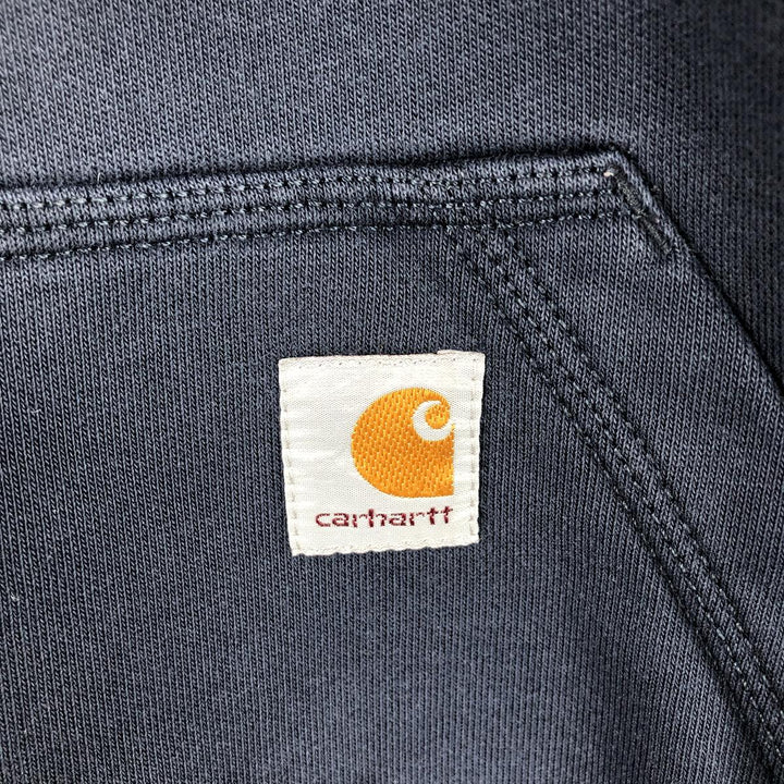 Carhartt ORIGINAL FIT sweatshirt pullover hoodie, men's size L cotton navy blue type Vintage Second Hand