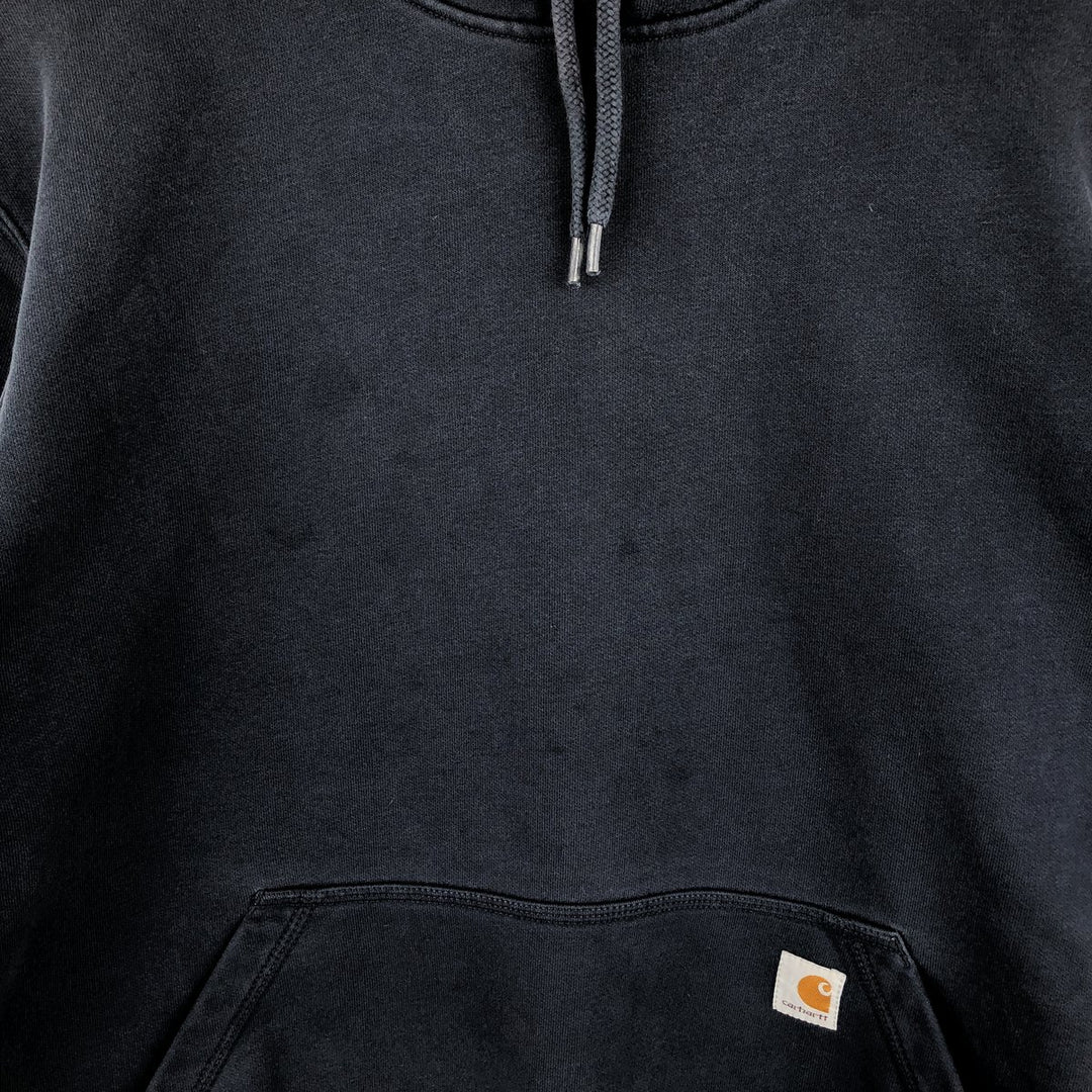 Carhartt ORIGINAL FIT sweatshirt pullover hoodie, men's size L cotton navy blue type Vintage Second Hand