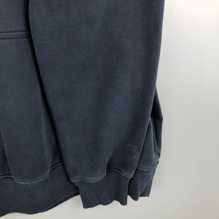 Carhartt ORIGINAL FIT sweatshirt pullover hoodie, men's size L cotton navy blue type Vintage Second Hand