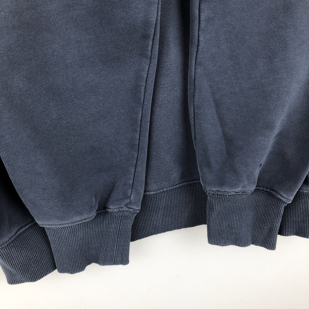 Carhartt ORIGINAL FIT sweatshirt pullover hoodie, men's size L cotton navy blue type Vintage Second Hand