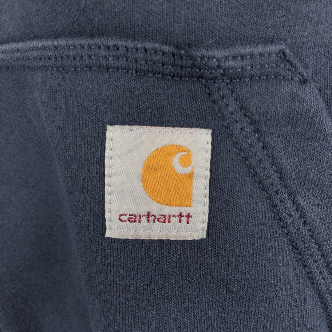 Carhartt Loose Fit Half-Zip Hoodie, Men's XL cotton navy blue type Vintage Second Hand
