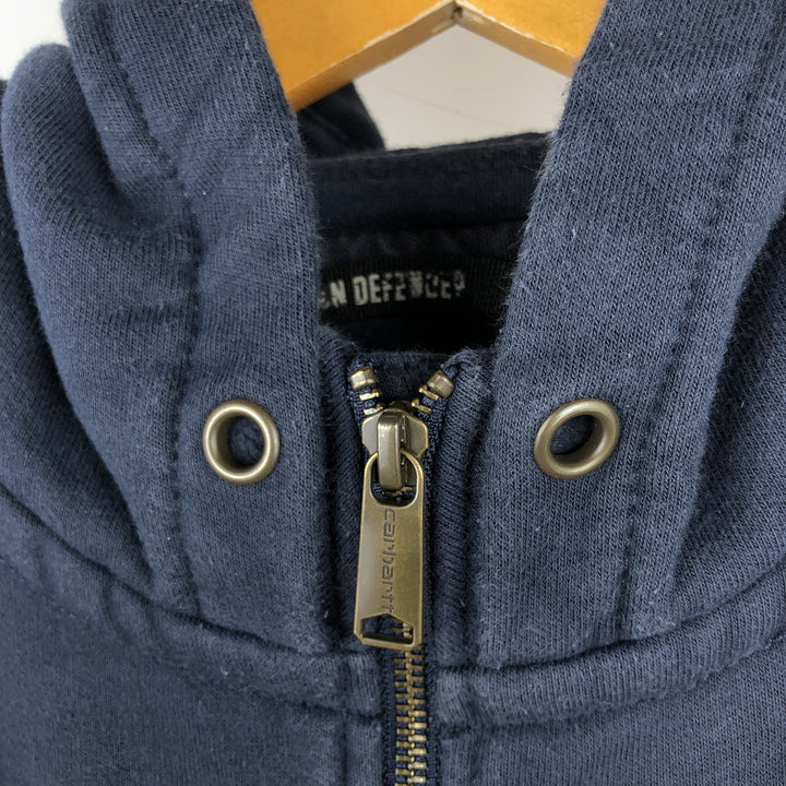 Carhartt Loose Fit Half-Zip Hoodie, Men's XL cotton navy blue type Vintage Second Hand