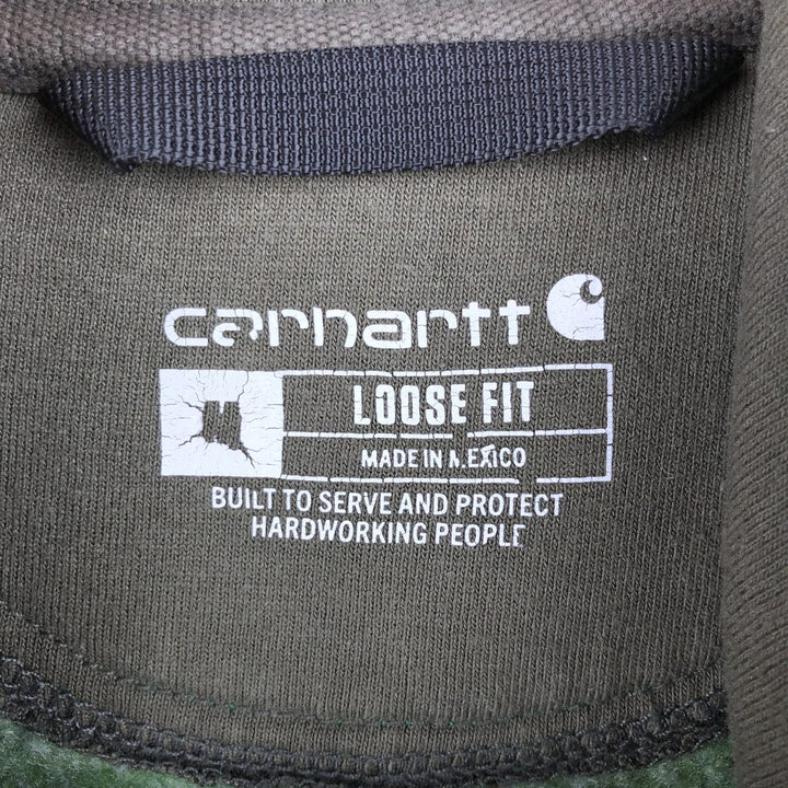 Carhartt Loose Fit Sweat Pullover Hoodie, Men's M Size cotton green type Vintage Second Hand