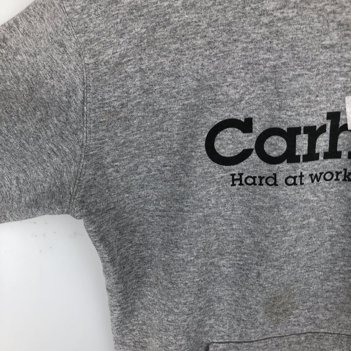 2000'S Carhartt sweatshirt pullover hoodie, men's size S cotton gray type Vintage Second Hand