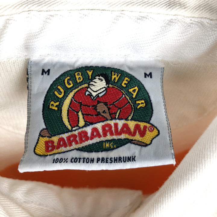 90s-00'S Vintage BARBARIAN Striped Long Sleeve Rugby Shirt, Made in Canada, Men's Size M cotton white type Vintage Second Hand