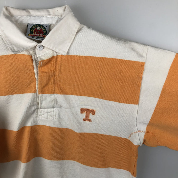 90s-00'S Vintage BARBARIAN Striped Long Sleeve Rugby Shirt, Made in Canada, Men's Size M cotton white type Vintage Second Hand