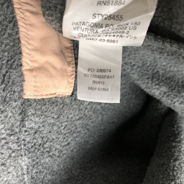 Patagonia Lightweight Synchilla Snap Tee (25455FA17) - Half-Snap Fleece Pullover, Women's Size L polyester gray type Vintage Second Hand