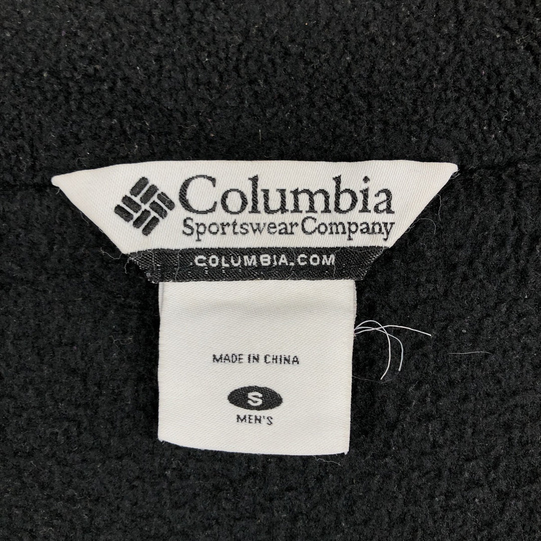 2000'S Columbia fleece jacket, men's size S polyester black type Vintage Second Hand