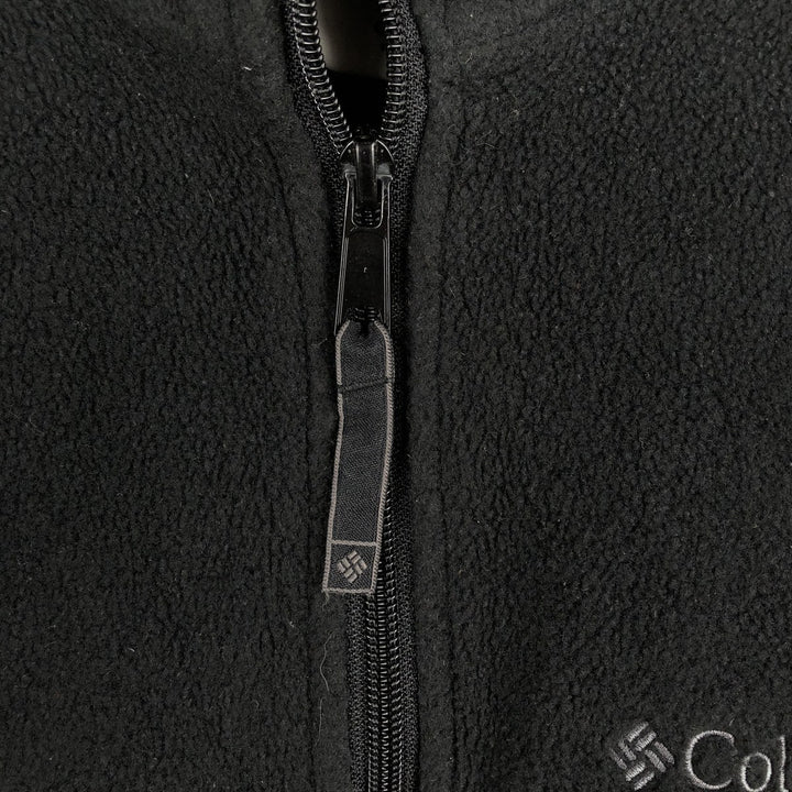 2000'S Columbia fleece jacket, men's size S polyester black type Vintage Second Hand