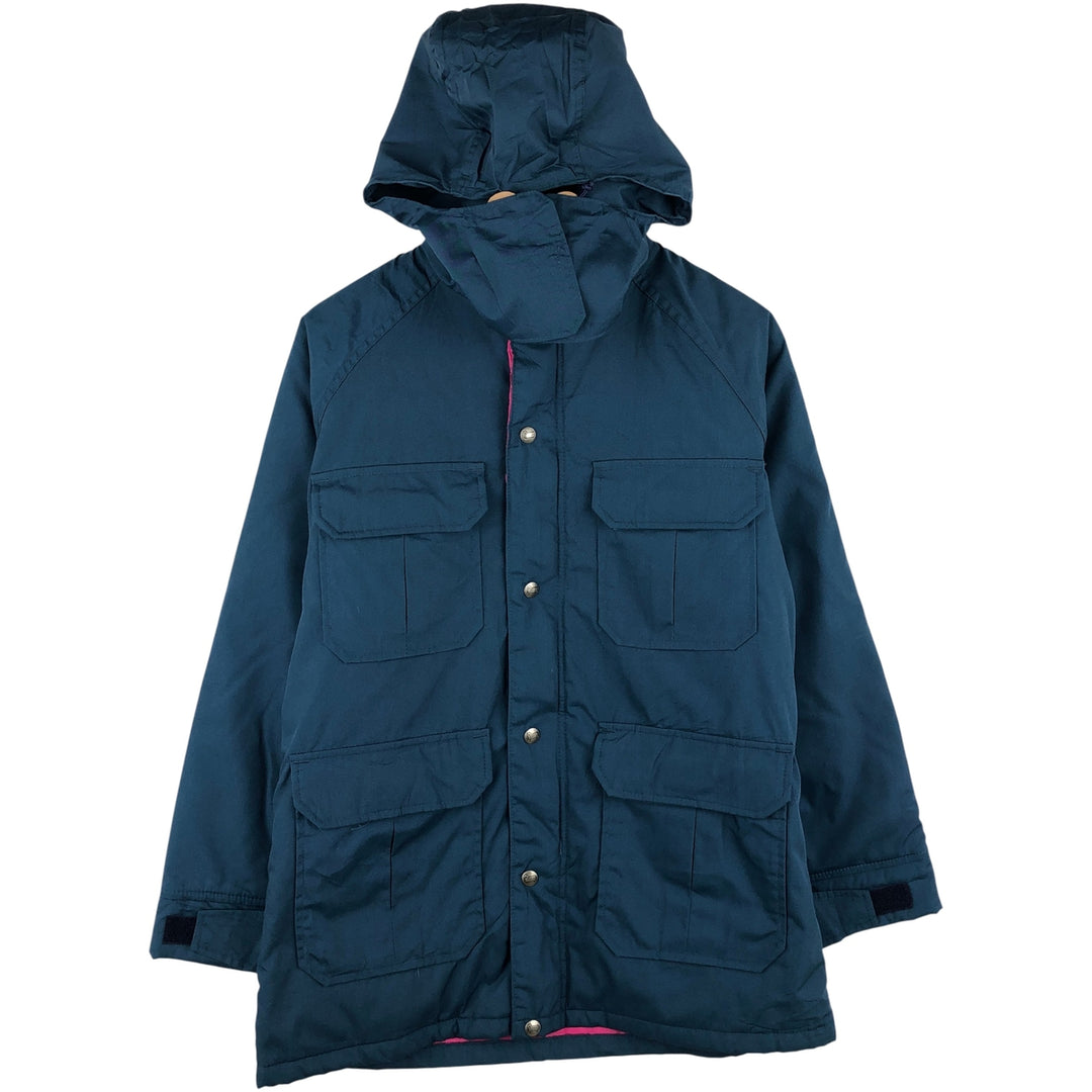 Vintage 1980'S Woolrich padded mountain parka, shell jacket, and puffer jacket, made in the USA, size M, women's. polyester navy blue type Vintage Second Hand