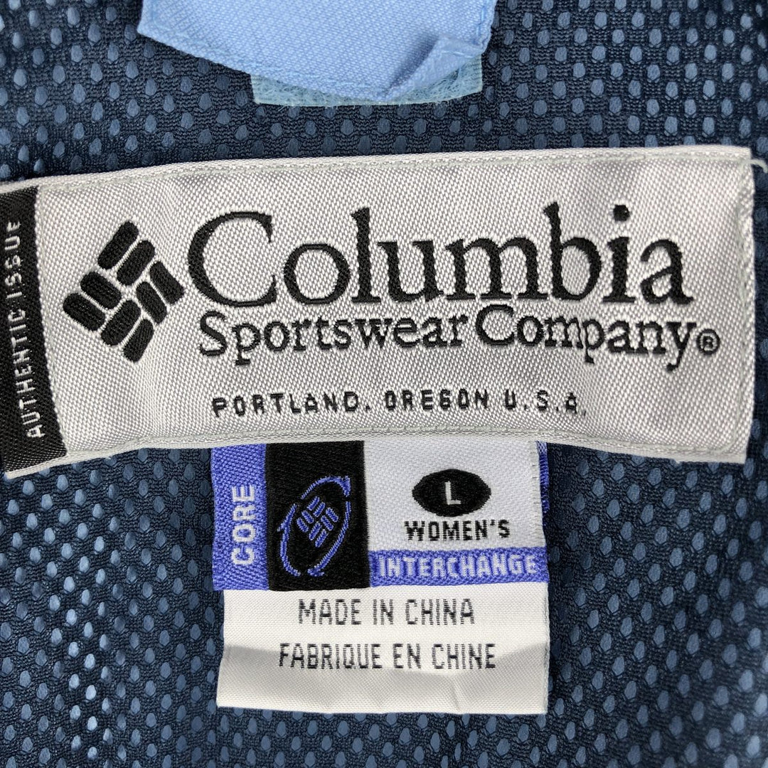 Columbia INTERCHANGE CORE Mountain Jacket, Shell Jacket, Women's, Size L, Long Sleeve Nylon Blue type light blue Vintage Second Hand