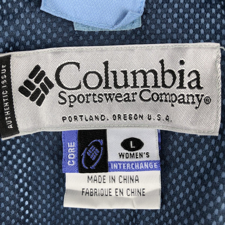 Columbia INTERCHANGE CORE Mountain Jacket, Shell Jacket, Women's, Size L, Long Sleeve Nylon Blue type light blue Vintage Second Hand