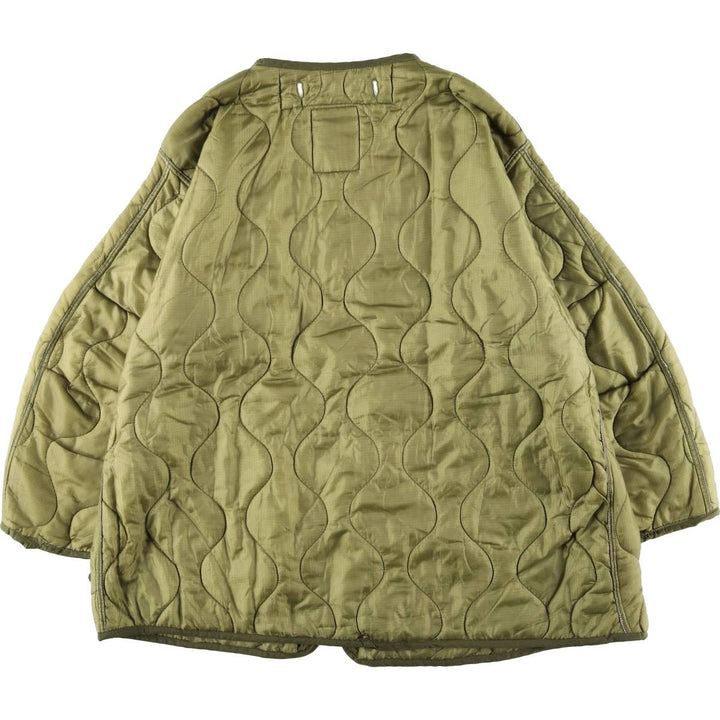 1980'S US Military Ripstop Liner Jacket, Men's Size Medium, Vintage Nylon Khaki type Vintage Second Hand