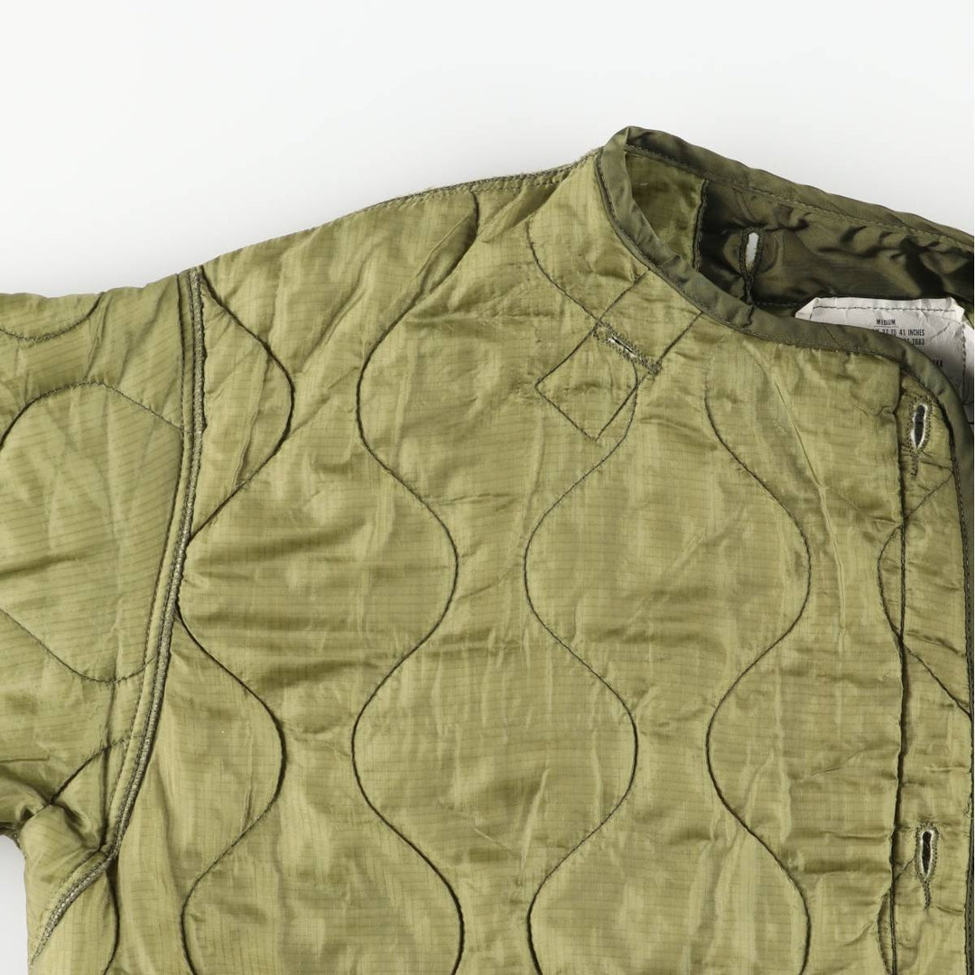 1980'S US Military Ripstop Liner Jacket, Men's Size Medium, Vintage Nylon Khaki type Vintage Second Hand