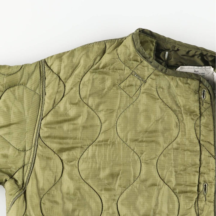 1980'S US Military Ripstop Liner Jacket, Men's Size Medium, Vintage Nylon Khaki type Vintage Second Hand
