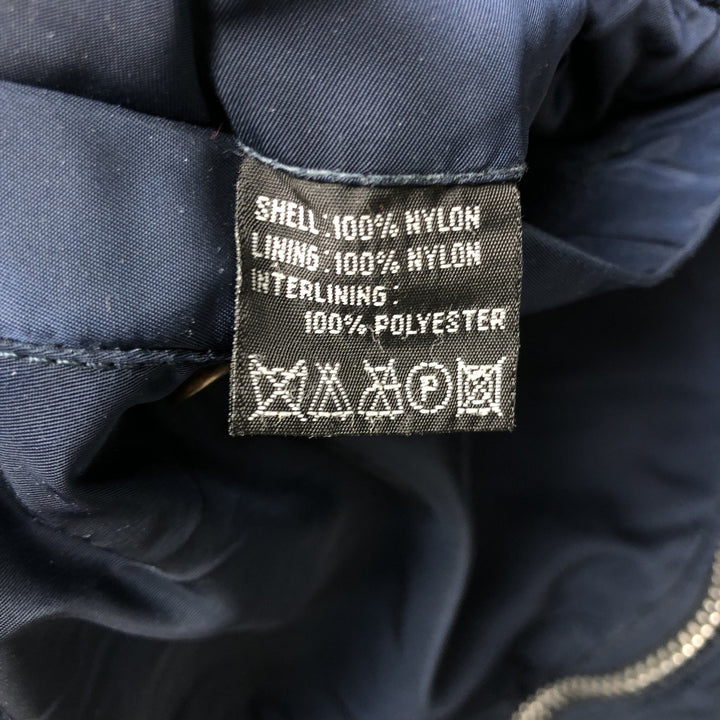 90'S civilian Alpha MA-1 style padded military flight jacket, men's size XL, vintage Nylon navy blue type Vintage Second Hand
