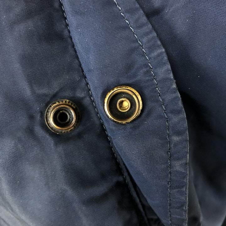 90'S civilian Alpha MA-1 style padded military flight jacket, men's size XL, vintage Nylon navy blue type Vintage Second Hand