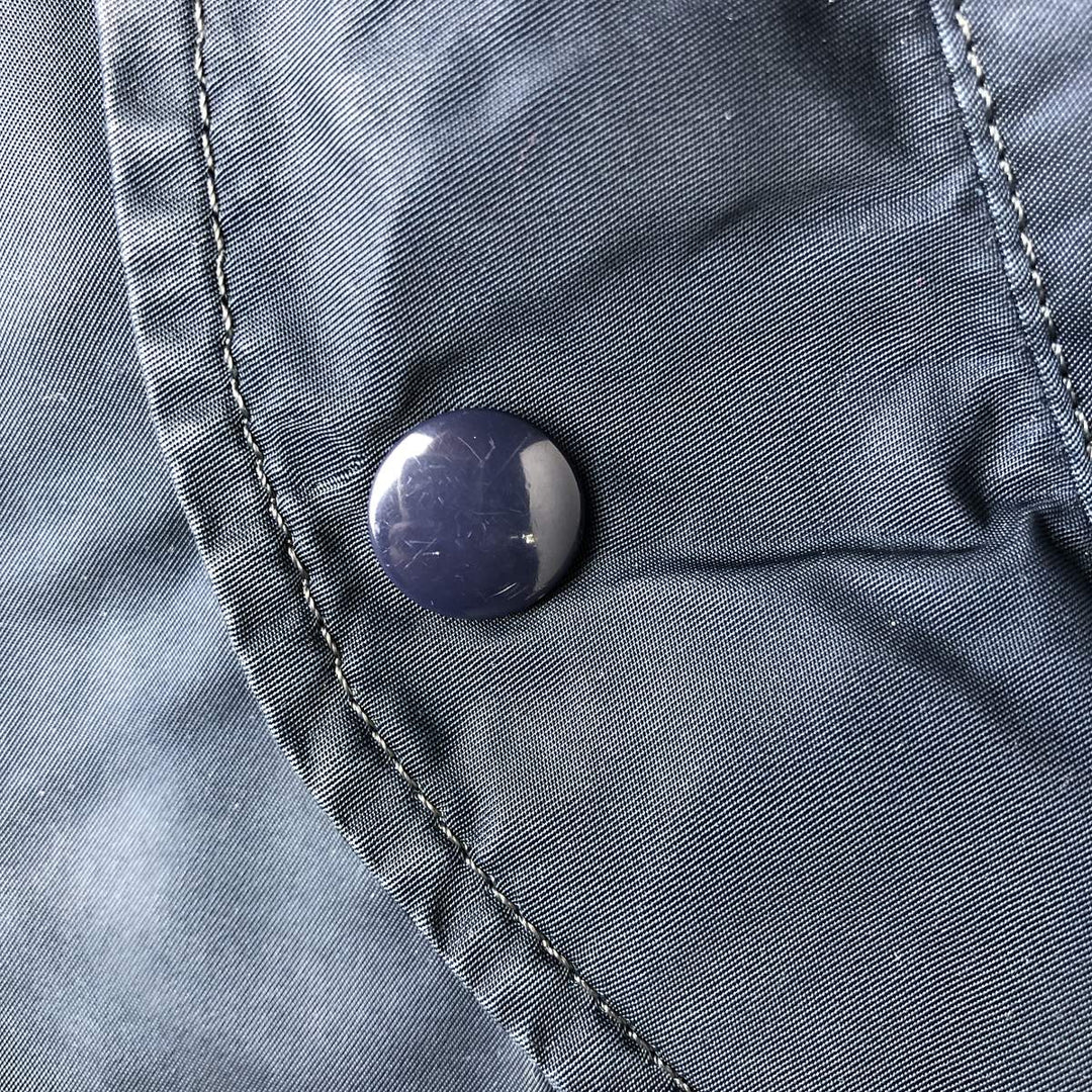 90'S civilian Alpha MA-1 style padded military flight jacket, men's size XL, vintage Nylon navy blue type Vintage Second Hand