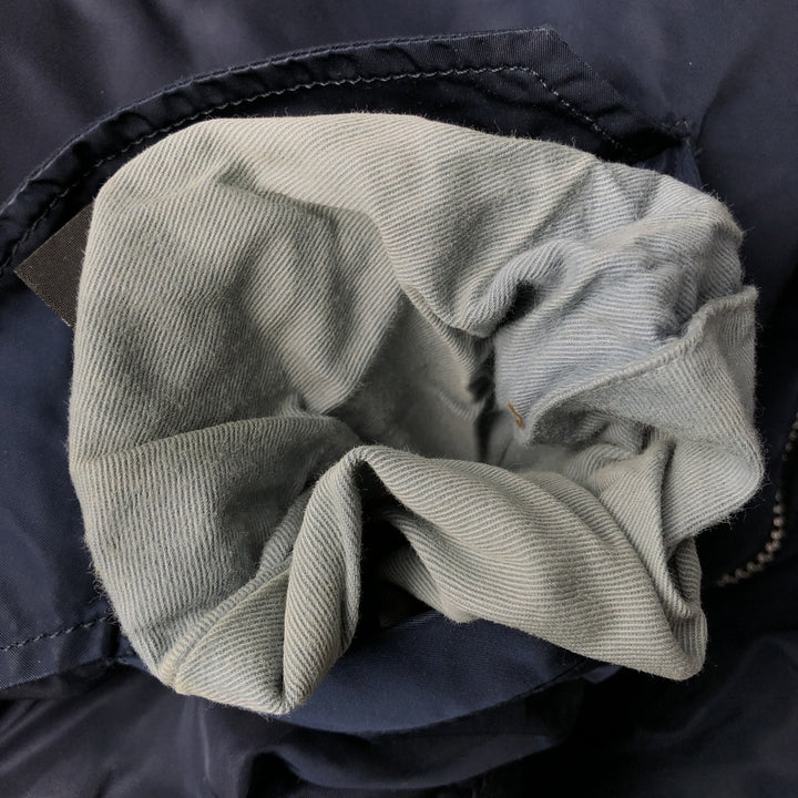 90'S civilian Alpha MA-1 style padded military flight jacket, men's size XL, vintage Nylon navy blue type Vintage Second Hand