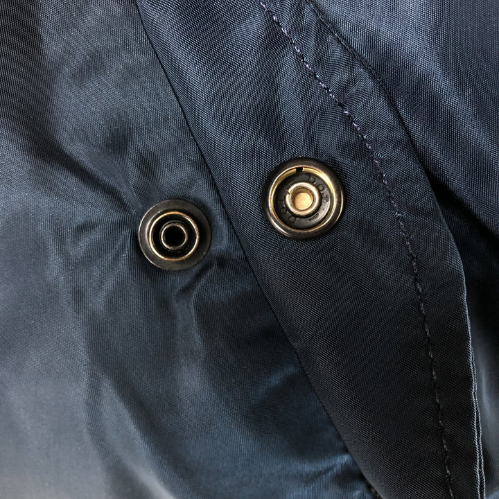 90'S civilian Alpha MA-1 style padded military flight jacket, made in the USA, men's size L, vintage Nylon navy blue type Vintage Second Hand