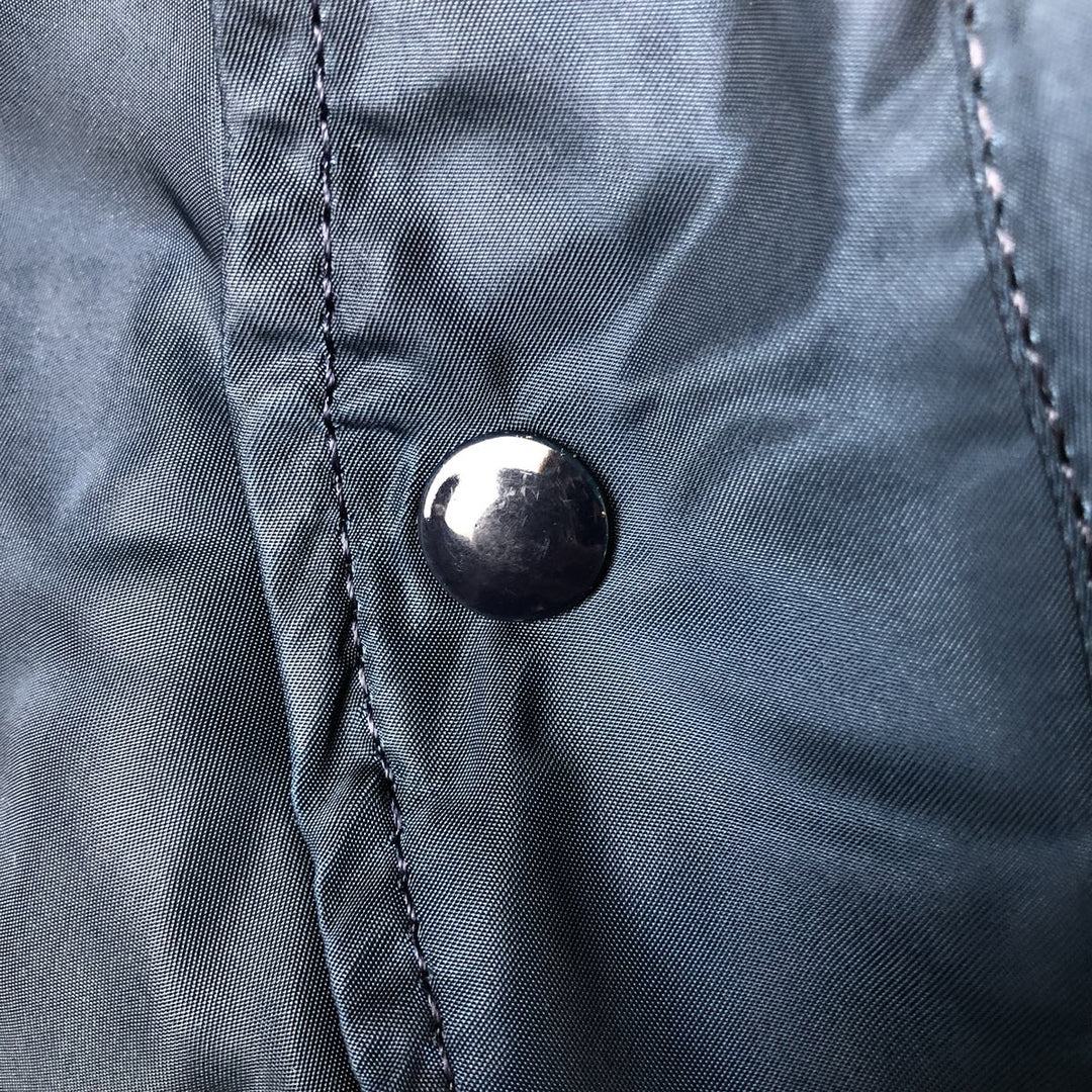 90'S civilian Alpha MA-1 style padded military flight jacket, made in the USA, men's size L, vintage Nylon navy blue type Vintage Second Hand