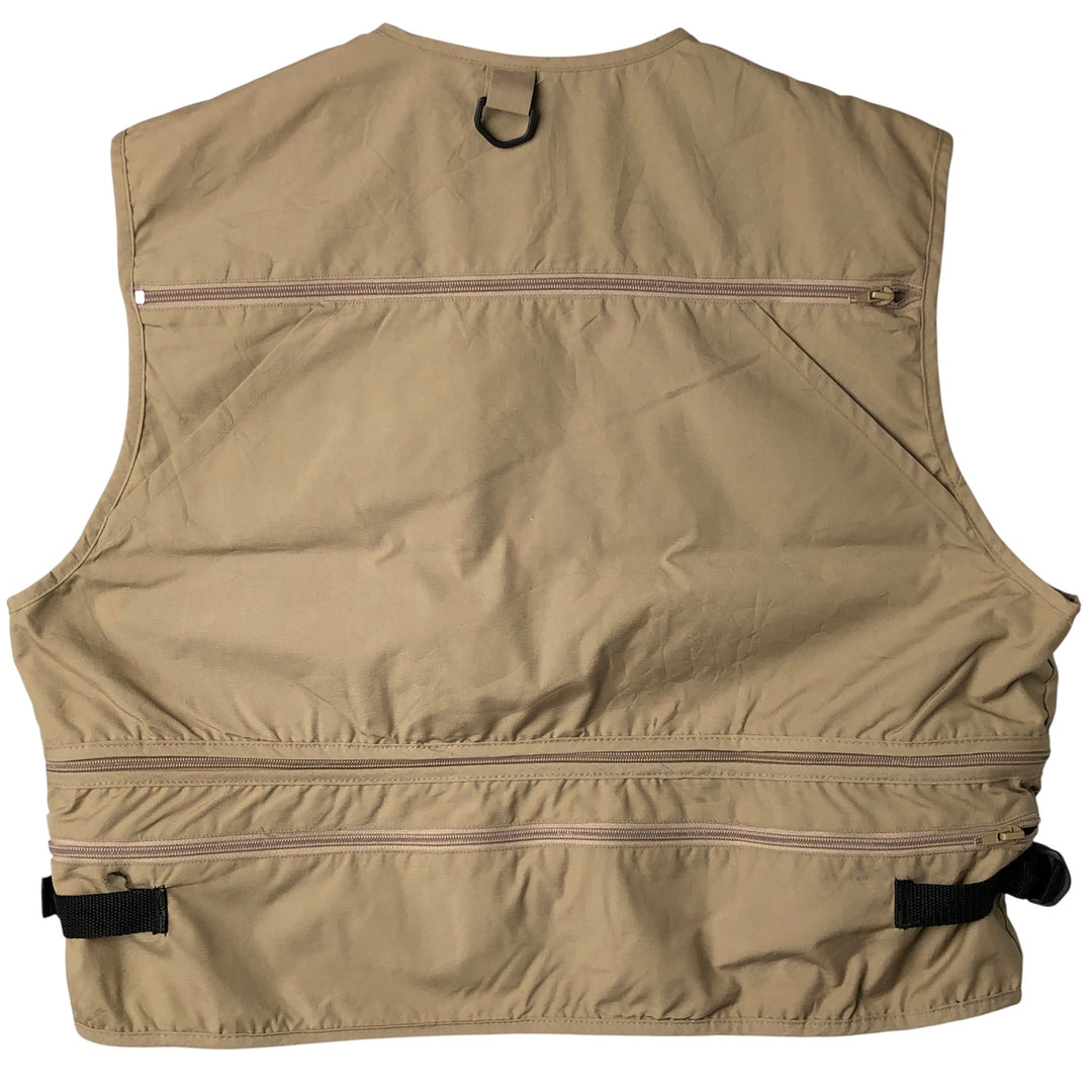 RIO BRAVO Fishing Vest, Men's Size L polyester Beige type Vintage Second Hand