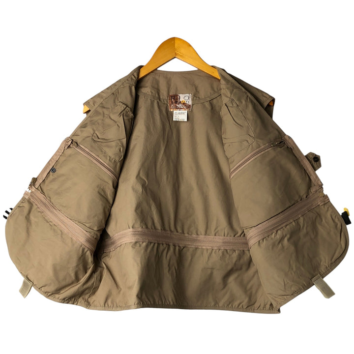 RIO BRAVO Fishing Vest, Men's Size L polyester Beige type Vintage Second Hand