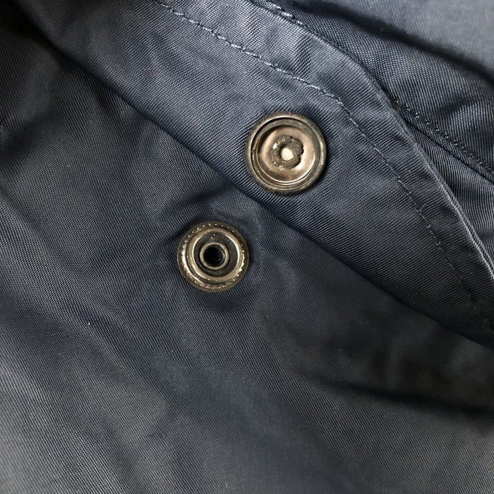 90'S civilian Schott American College padded military flight jacket, men's size L Nylon navy blue type Vintage Second Hand