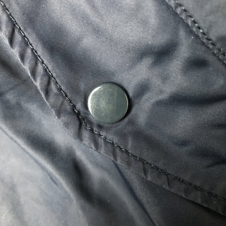 90'S civilian Schott American College padded military flight jacket, men's size L Nylon navy blue type Vintage Second Hand