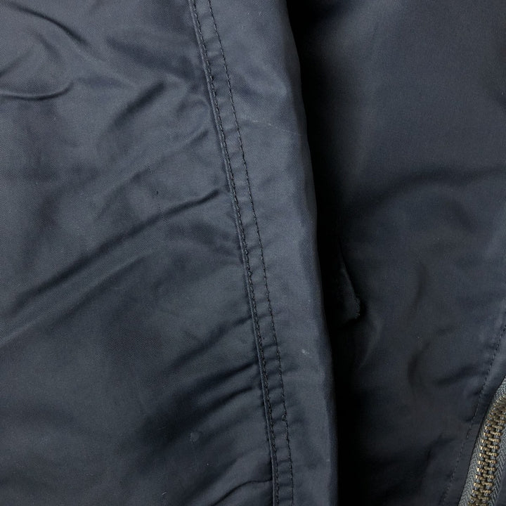 90'S civilian Schott American College padded military flight jacket, men's size L Nylon navy blue type Vintage Second Hand