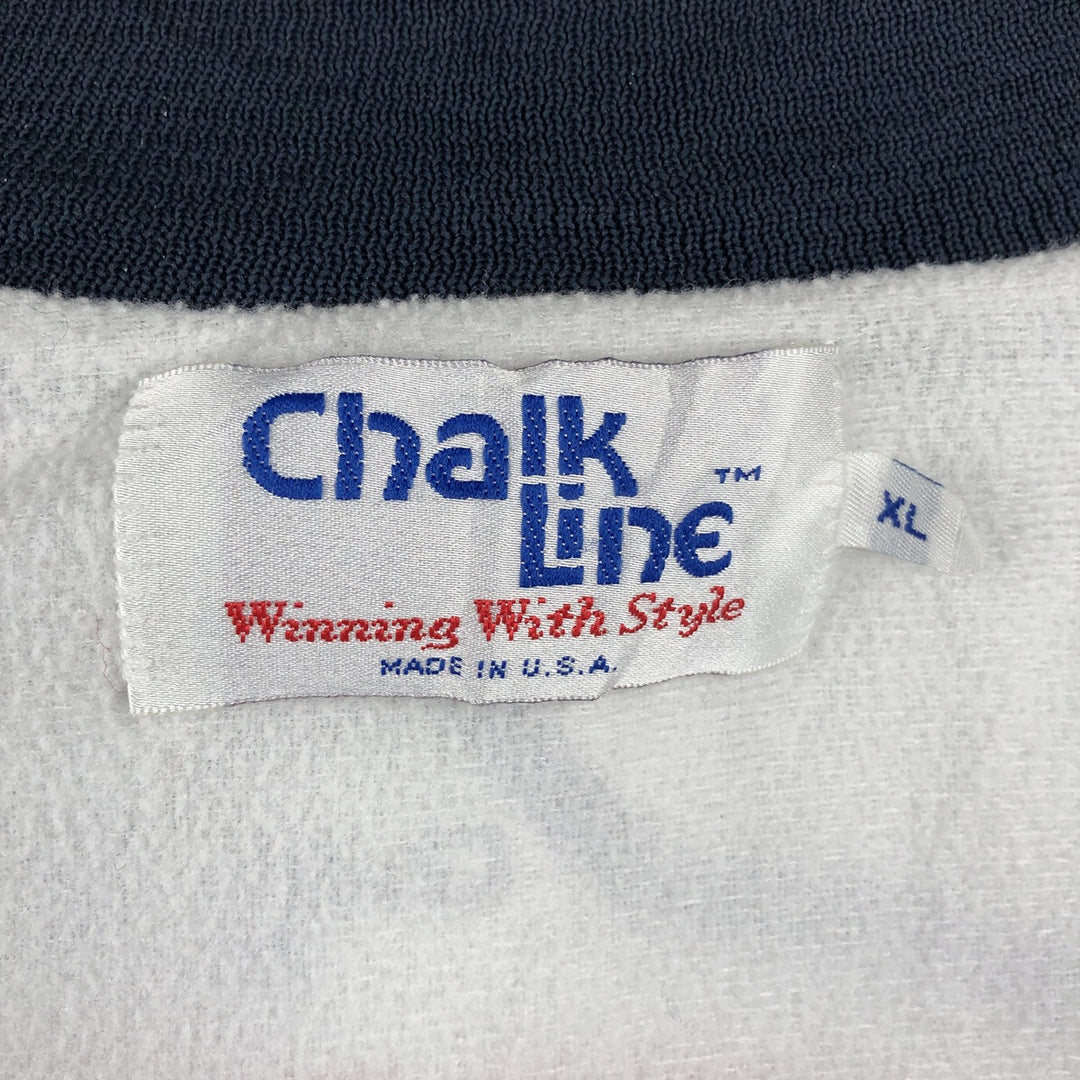 90'S Chalk Line MLB New York Yankees Varsity Jacket, Made in USA, Men's XL polyester navy blue type Vintage Second Hand