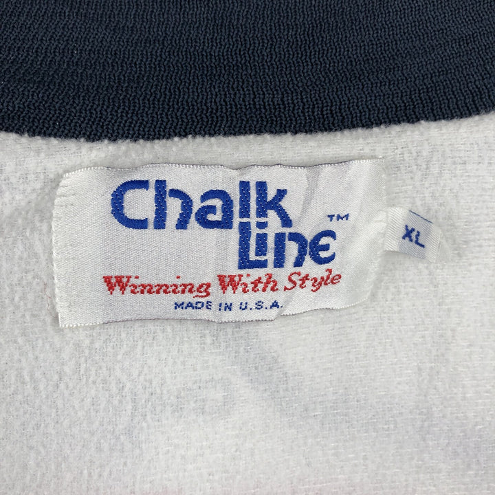 90'S Chalk Line MLB New York Yankees Varsity Jacket, Made in USA, Men's XL polyester navy blue type Vintage Second Hand