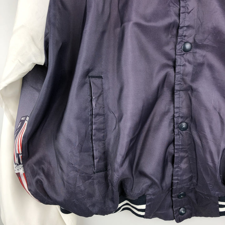 90'S Chalk Line MLB New York Yankees Varsity Jacket, Made in USA, Men's XL polyester navy blue type Vintage Second Hand